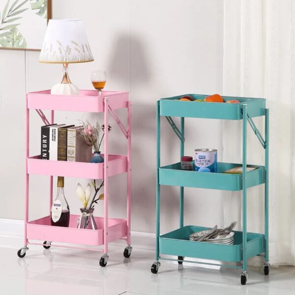 3-Tier Rolling Utility Storage Trolley