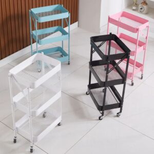 3-Tier Rolling Utility Storage Trolley