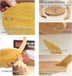 Ceramic Fruit Bowl & Wooden Stand Set