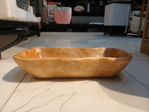 Hand-Carved Deep Teak Wood Professional Bowl
