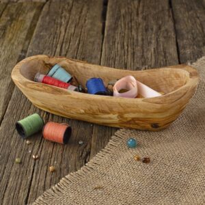 Hand-Carved Deep Teak Wood Professional Bowl