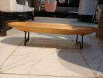 Hand-Carved Artisan Wood Bowl with Pedestal Stand