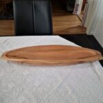 Hand-Carved Wooden Dough Bowl Tray