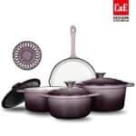 Professional 4-Piece Enameled Cast Iron Set