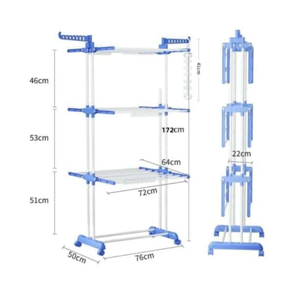 3-Tier Mobile Foldable Dryline