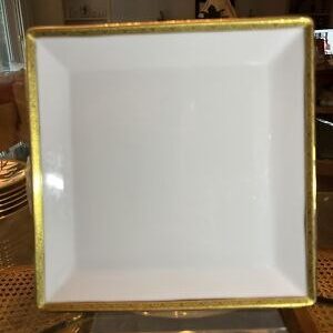 2pcs Gold Professional Square Ceramic Plate Set