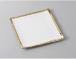 2pcs Gold Professional Square Ceramic Plate Set