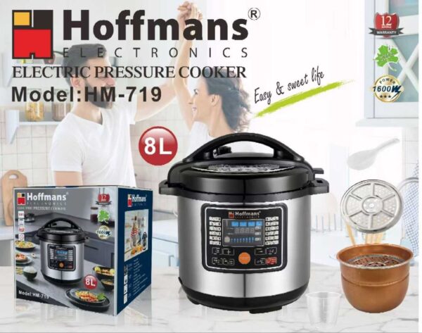 Hoffman 8L 1600W Electric Pressure Cooker