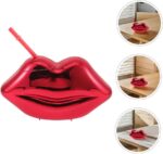 Red Lips Novelty Cocktail Tumbler with Straw