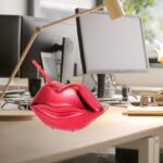 Red Lips Novelty Cocktail Tumbler with Straw