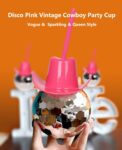 Disco Ball Tumbler with Cowboy Hat Lid &Straw