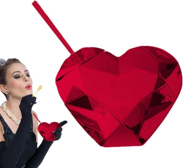 Romantic Heart-Shaped Professional Novelty Tumbler with Straw
