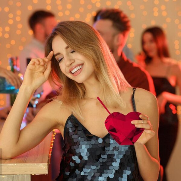 Romantic Heart-Shaped Professional Novelty Tumbler with Straw
