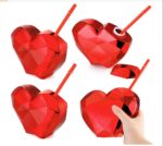 Romantic Heart-Shaped Professional Novelty Tumbler with Straw