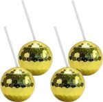 Disco Ball Tumbler with Lid and Straw