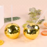 Disco Ball Tumbler with Lid and Straw