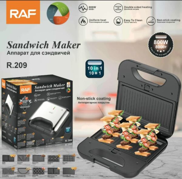 RAF 10-in-1 Sandwich Maker & Multi-Grill