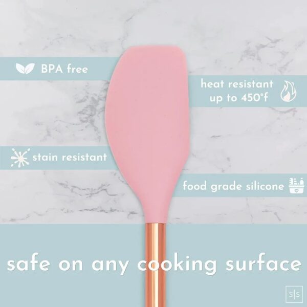 Rose Gold & Silicone 10-Piece Culinary Utensil Set