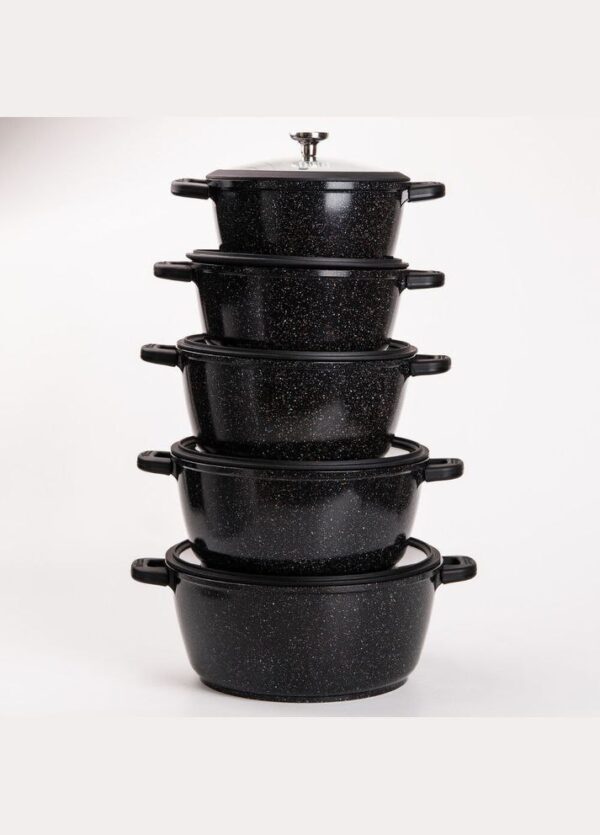 Make Grace Professional 10-Piece Die-Cast Granite Cookware Set