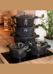 Make Grace Professional 10-Piece Die-Cast Granite Cookware Set