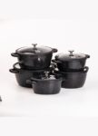 Make Grace Professional 10-Piece Die-Cast Granite Cookware Set