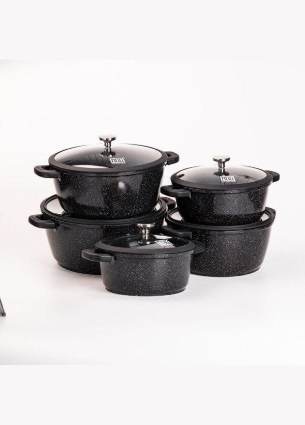 Make Grace Professional 10-Piece Die-Cast Granite Cookware Set