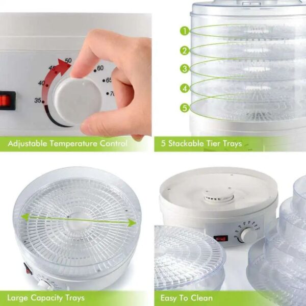 RAF 5-Tray Food Dehydrator (350W Series)