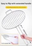 Stainless Steel Folding Fish Grill Basket & Lockable Clamp