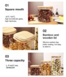3-Piece Bamboo & Glass 1000ml Pantry Suite