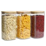 3-Piece Bamboo & Glass 1000ml Pantry Suite