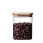 3-Piece Square Bamboo & Borosilicate 900ml Pantry Suite
