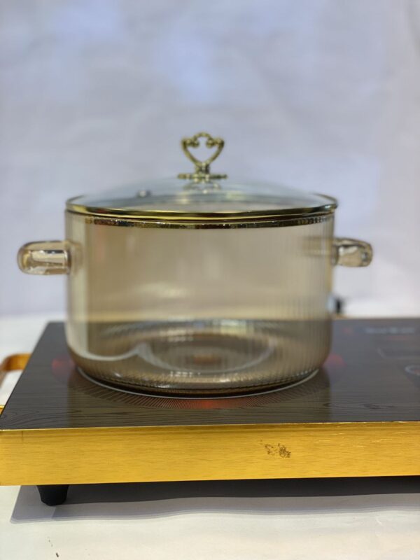3.5L High-Borosilicate Amber Culinary Pot