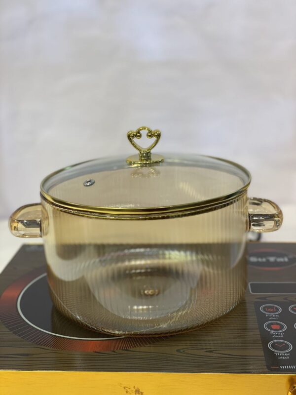 3.5L High-Borosilicate Amber Culinary Pot