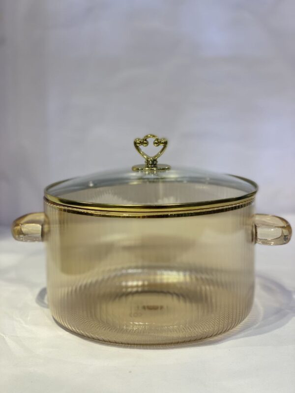 3.5L High-Borosilicate Amber Culinary Pot