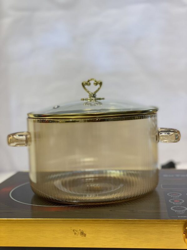 3.5L High-Borosilicate Amber Culinary Pot