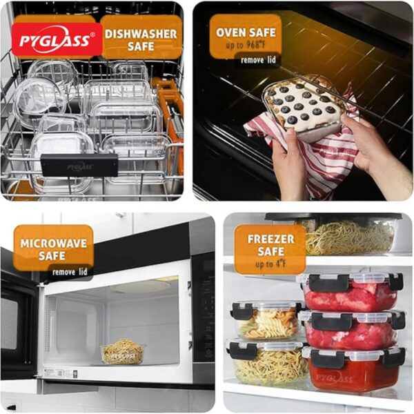12-Piece Airtight Borosilicate Glass Storage Set