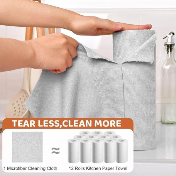 Reusable Microfiber Cleaning Napkin Roll