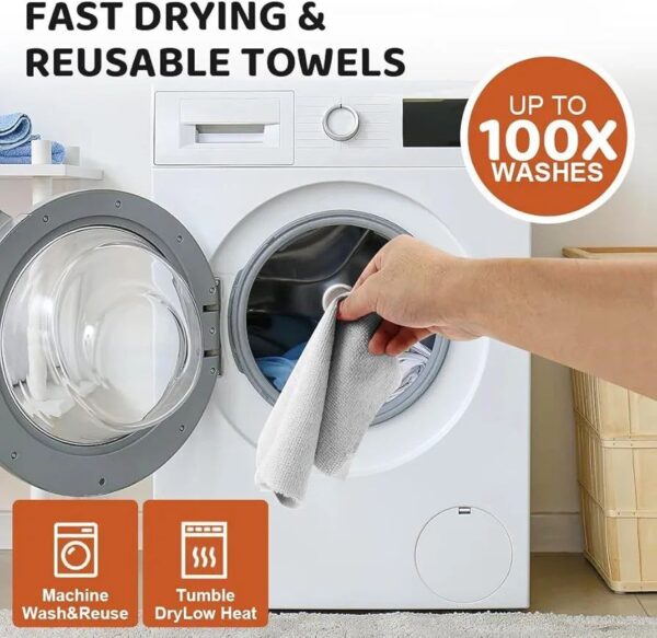Reusable Microfiber Cleaning Napkin Roll