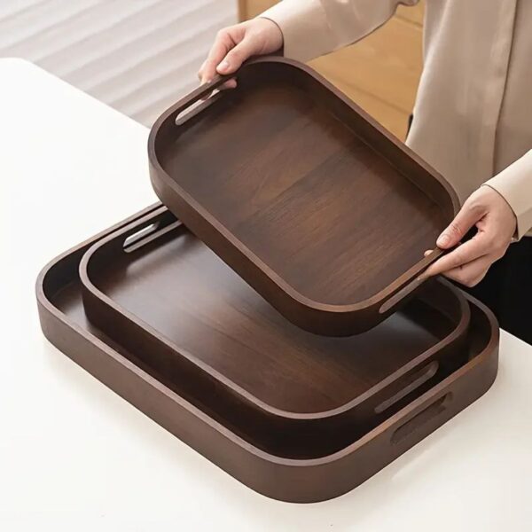 3-Piece Nested Wooden Serving Tray Suite