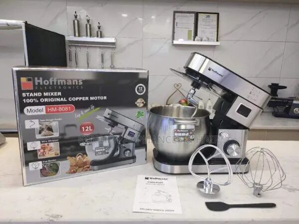 Hoffmans HM-8081 Professional 12L Heavy-Duty Commercial Stand Mixer