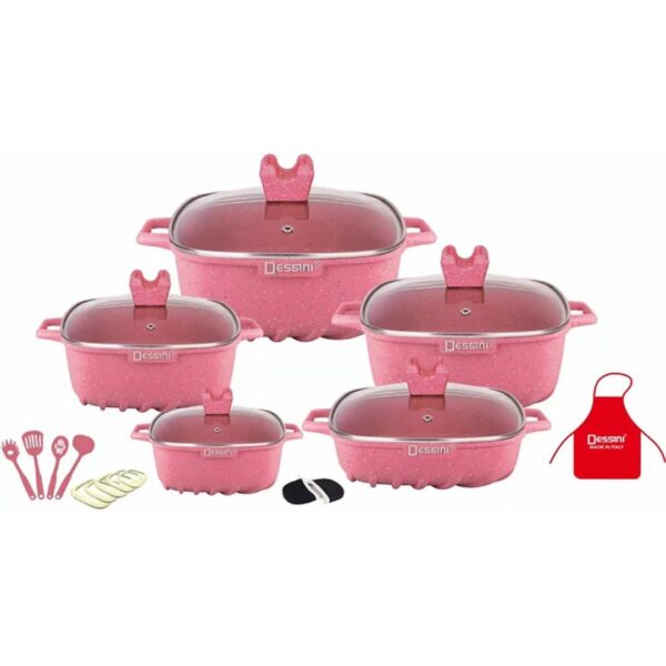 Dessini5-Piece Granite Non-Stick Cookware Set