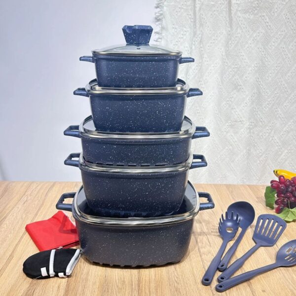 Dessini5-Piece Granite Non-Stick Cookware Set
